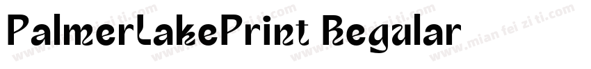 PalmerLakePrint Regular字体转换